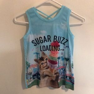 😺Justice Cat Graphic Sleeveless Tee😺